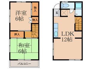 柳井メゾネットの物件間取画像